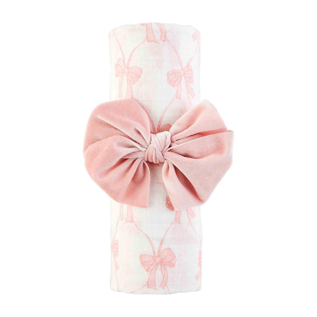 Mud Pie Bow Swaddle and Headband Set | Cornell's Country Store