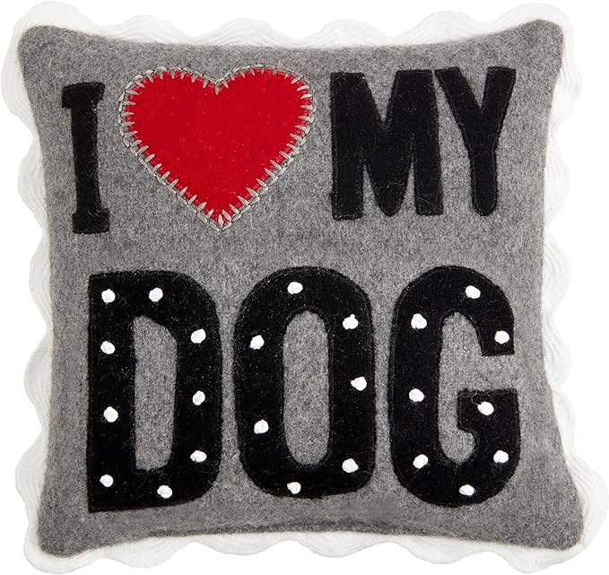 Mud Pie Mini Felted Love Dog Pillow | Cornell's Country Store
