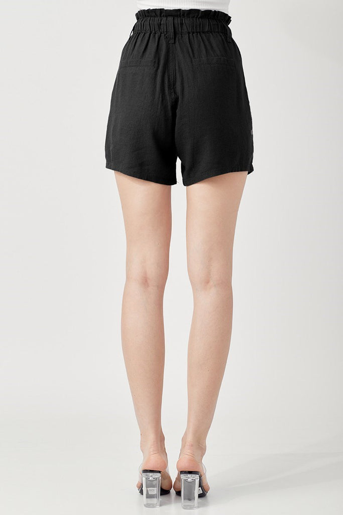 Black Linen Pull On Shorts | Cornell's Country Store