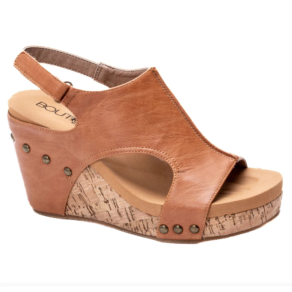 Corkys Tiffanee Wedge Sandals - Cognac | Cornell's Country Store