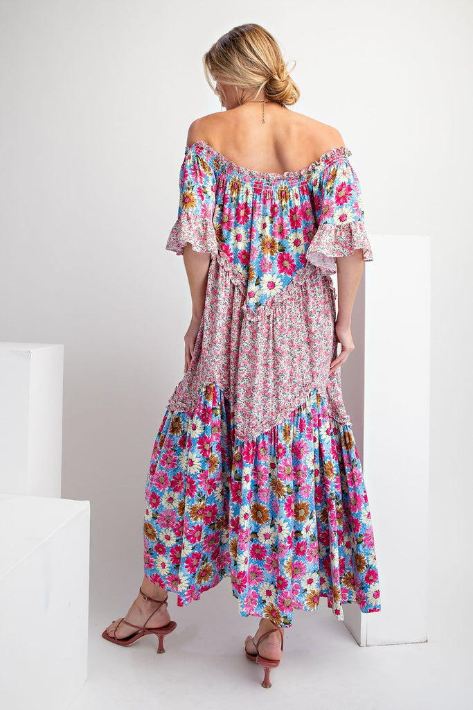 Pink Floral Print Maxi Dress | Cornell's Country Store