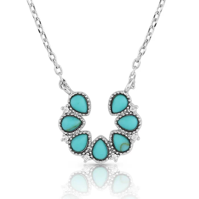 Lucky Seven Turquoise Horseshoe Necklace | Cornell's Country Store