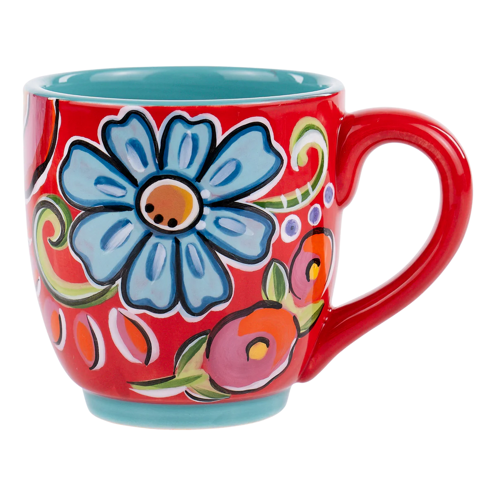 Red Floral Mug | Cornell's Country Store