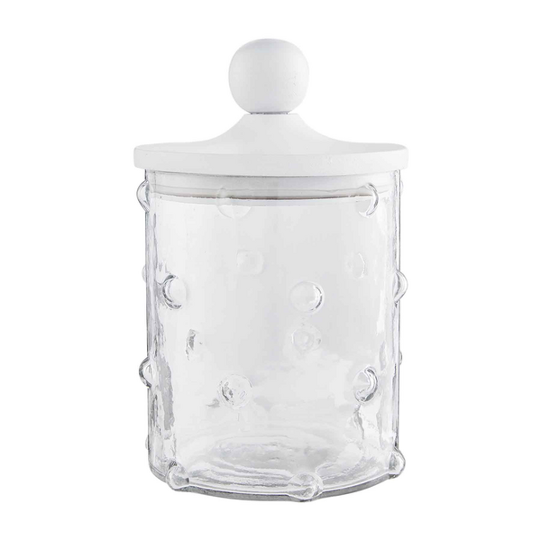 Mud Pie Medium Hobnail Glass Canister | Cornell's Country Store