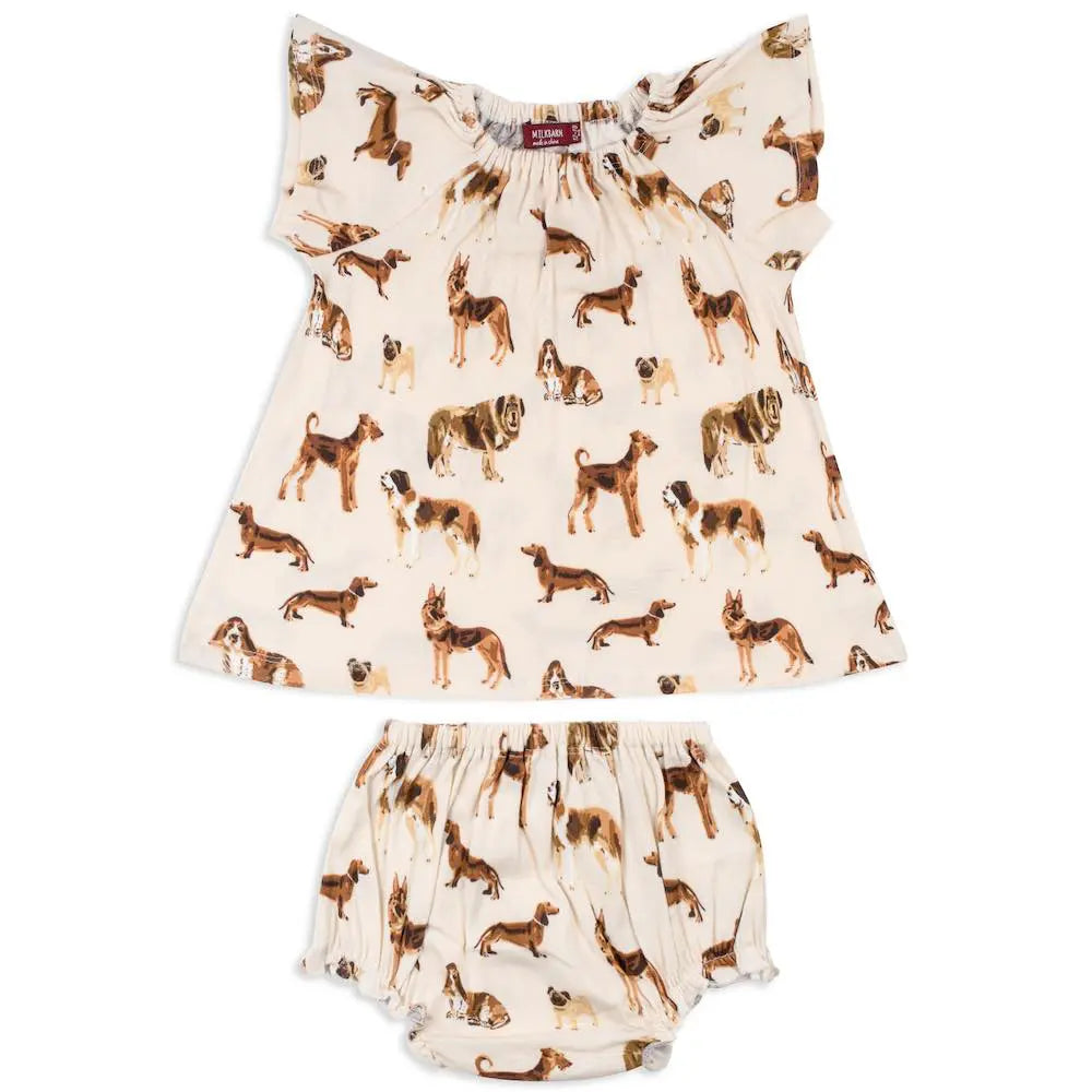 Milkbarn Dog Print Cotton Dress w/ Bloomers | Cornell's Country Store