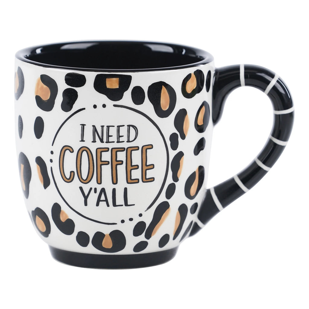 Coffee Y'all Cheetah Mug | Cornell's Country Store