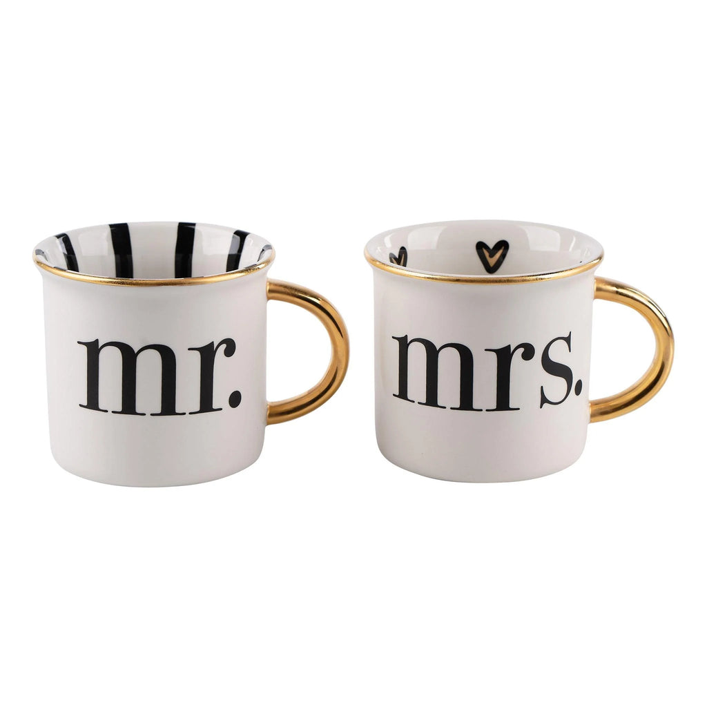 Gold Mr. & Mrs. Mug Set | Cornell's Country Store