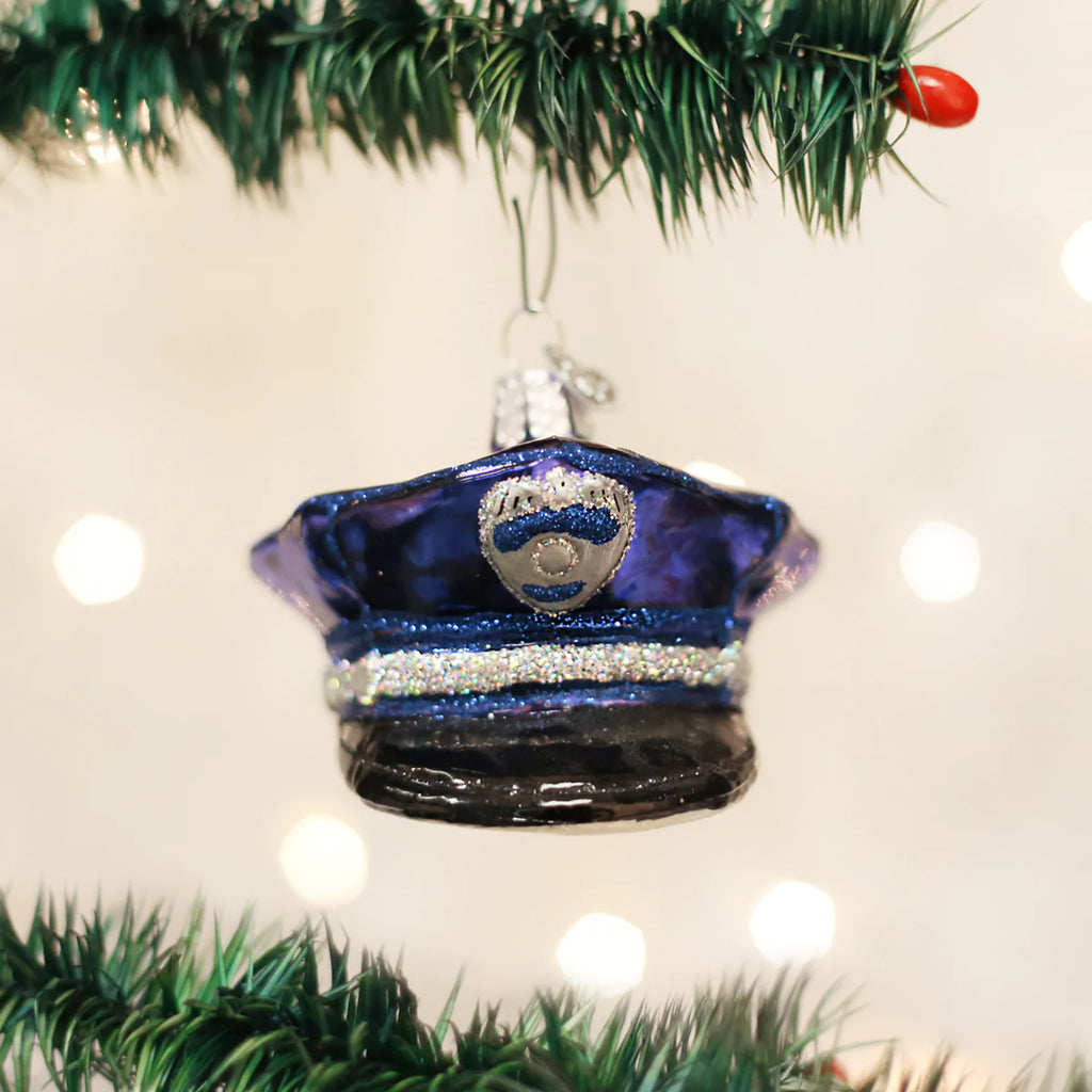Old World Christmas Police Cap Ornament | Cornell's Country Store
