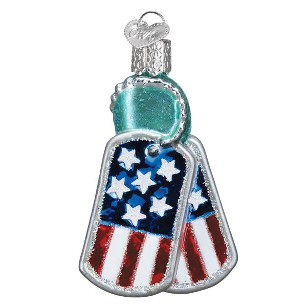 Old World Christmas Military Tags Ornament | Cornell's Country Store