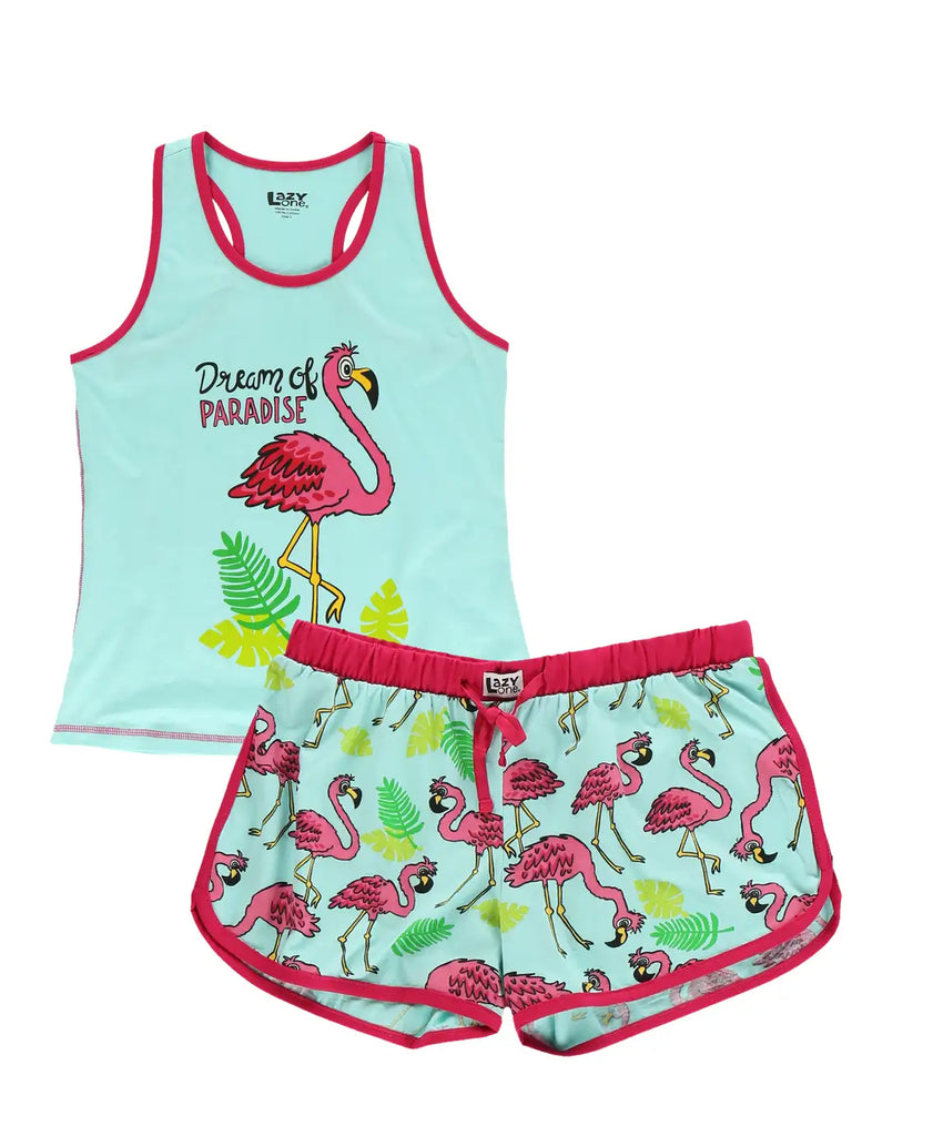Lazy One Flamingo Tee and Short Set | Cornell's Country Store