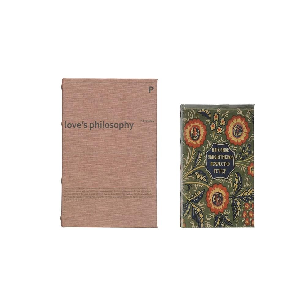 Book Storage Boxes, Set of 2 "Love's Philosophy" | Cornell's Country Store