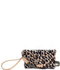 Consuela Mona Leopard Uptown Crossbody with three zip compartments and crossbody strap