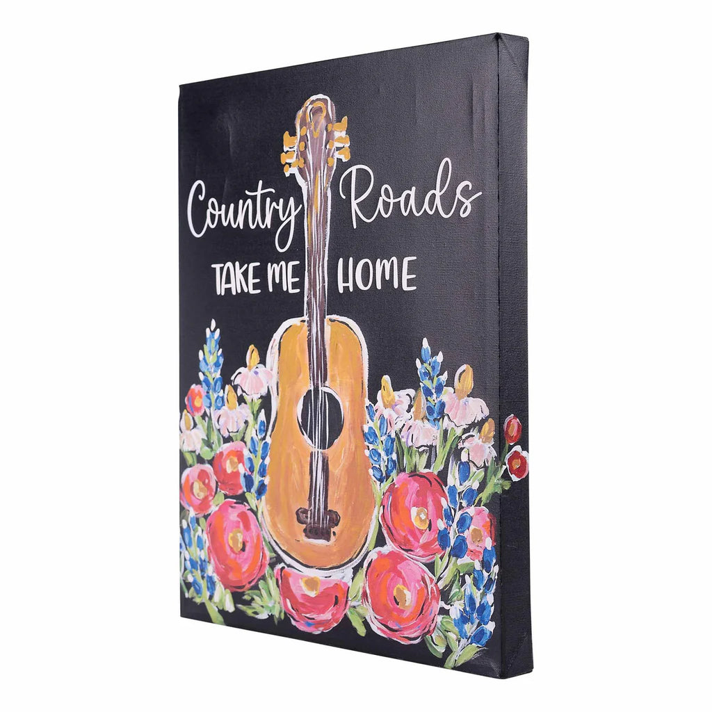 Country Roads Take Me Home Guitar Canvas | Cornell's Country Store