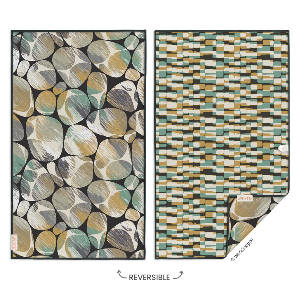 River Rocks Reversible Microfiber Towel | Cornell's Country Store