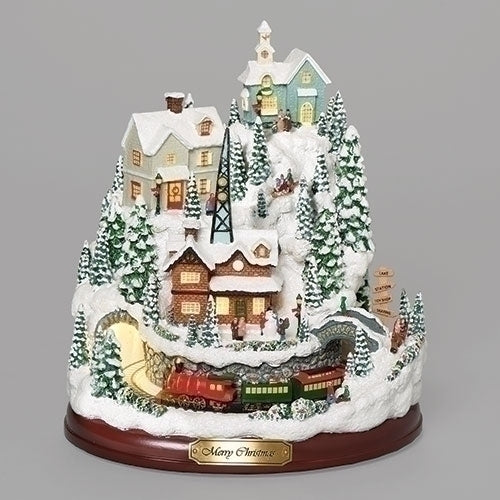 Lighted Musical Mountain Village w/ Train | Cornell's Country Store