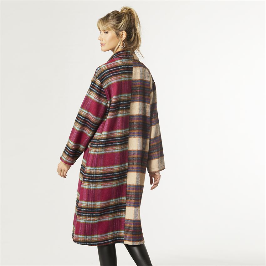 Hope Oversized Long Plaid Trench-Coat | Cornell's Country Store