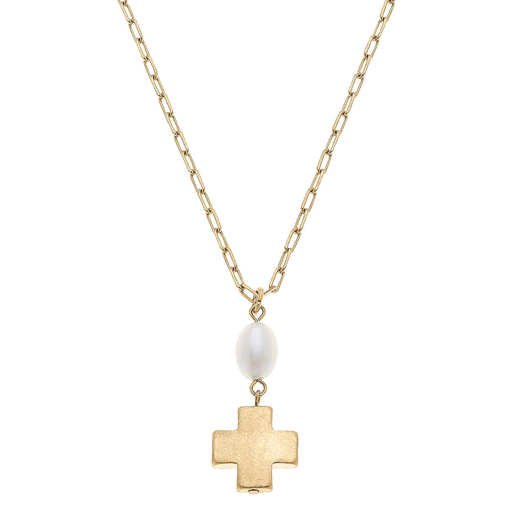 Edith Square Cross Delicate Necklace | Cornell's Country Store