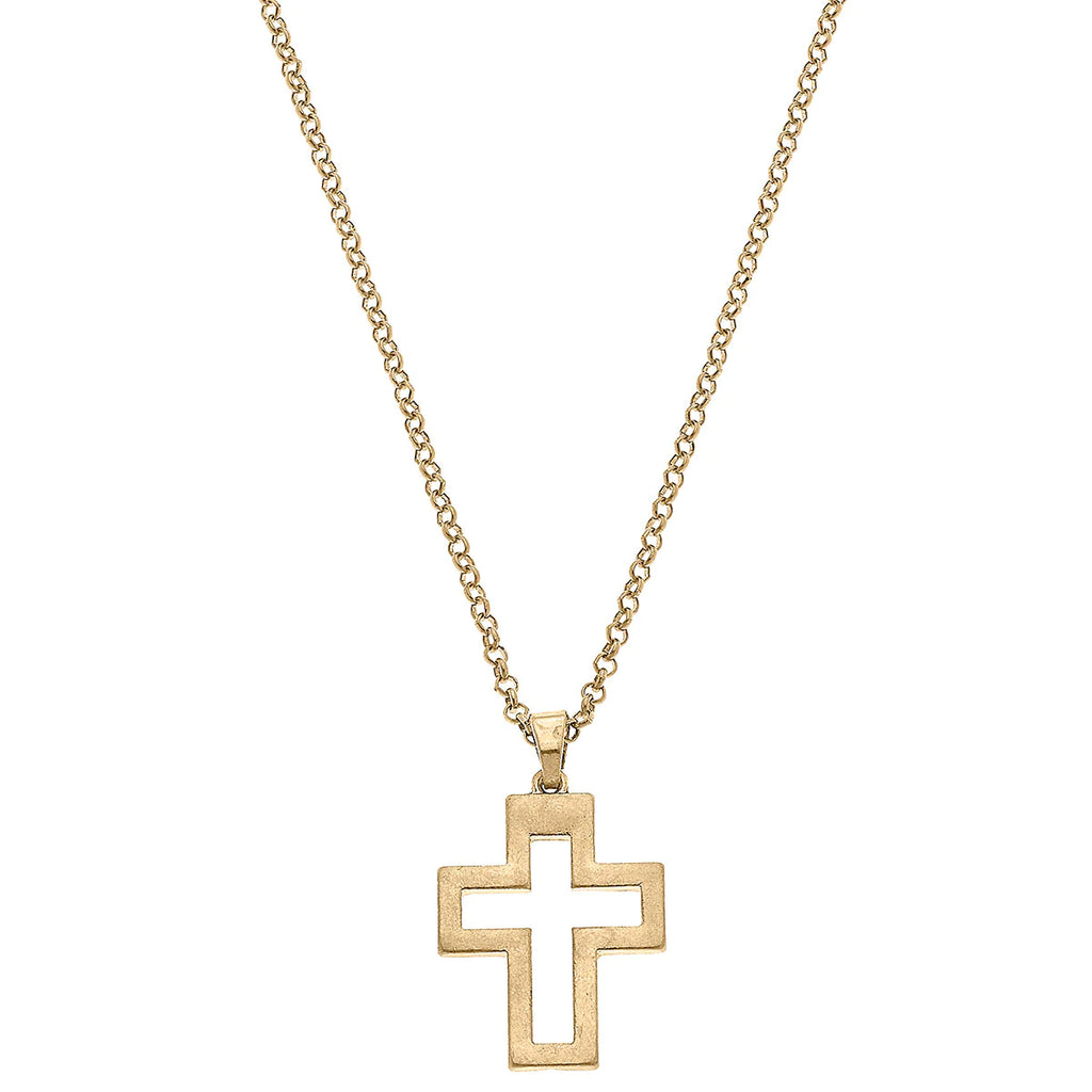 Elisha Pearl Cross Statement Necklace | Cornell's Country Store