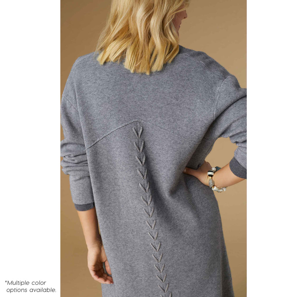 Heavenly-Luxe Long Cardigan w/ Lattice Back | Cornell's Country Store