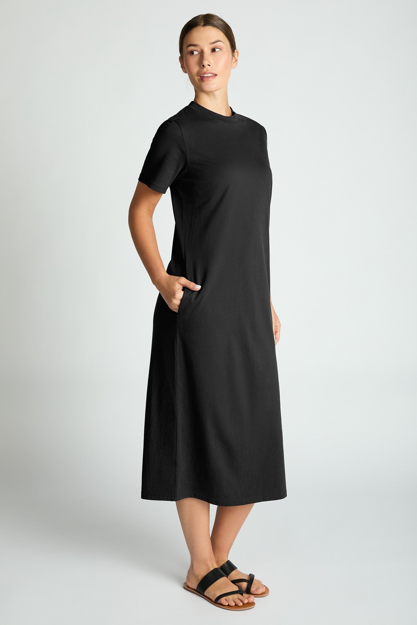 Cotton T-Shirt Midi Dress