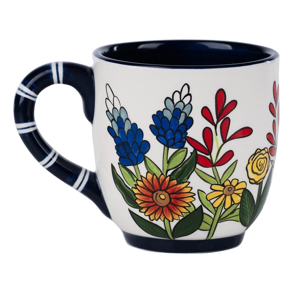 God Bless Texas Flower Mug | Cornell's Country Store