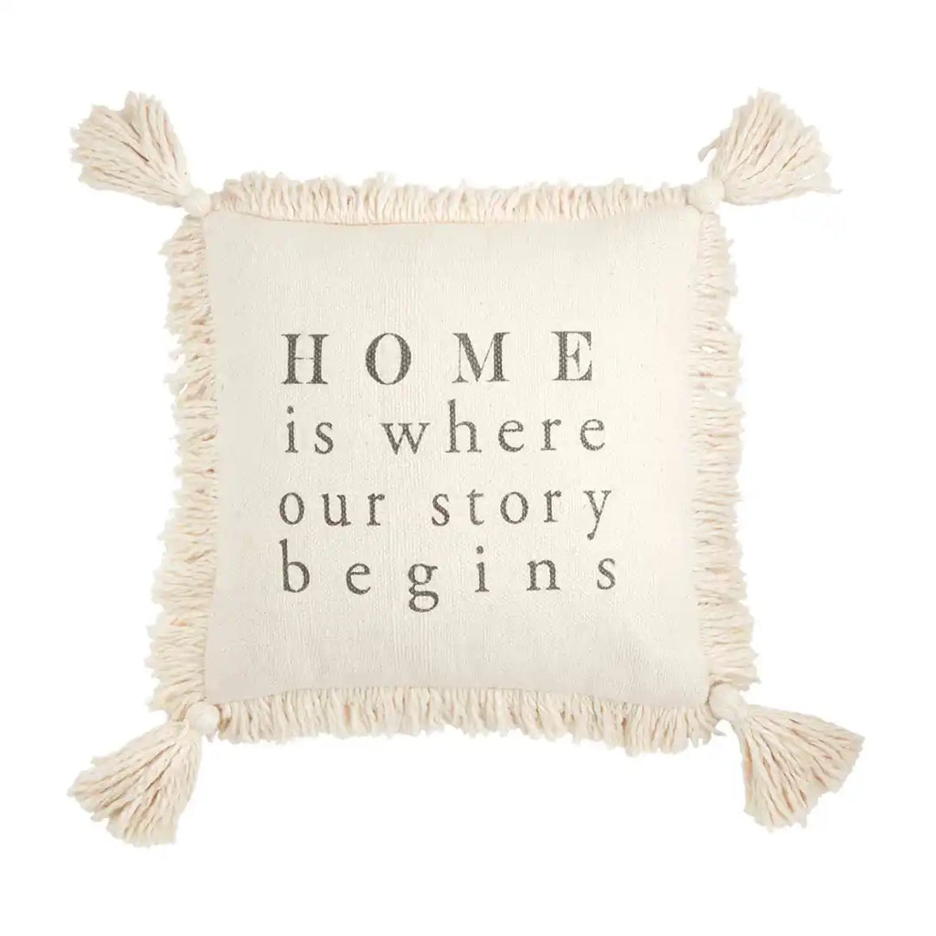 Home Is Where...Fringe Throw Pillow | Cornell's Country Store