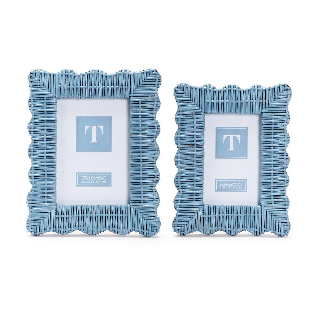Blue Wicker Frame 4x6 | Cornell's Country Store