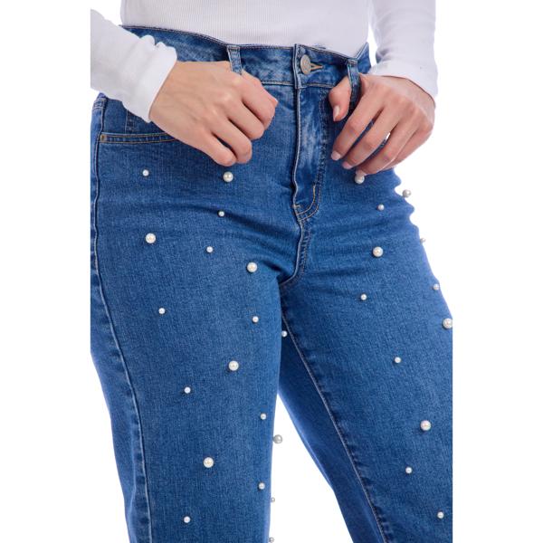 Mud Pie Bullock Pearl Jeans – Cropped Straight - Pearl Embellishments