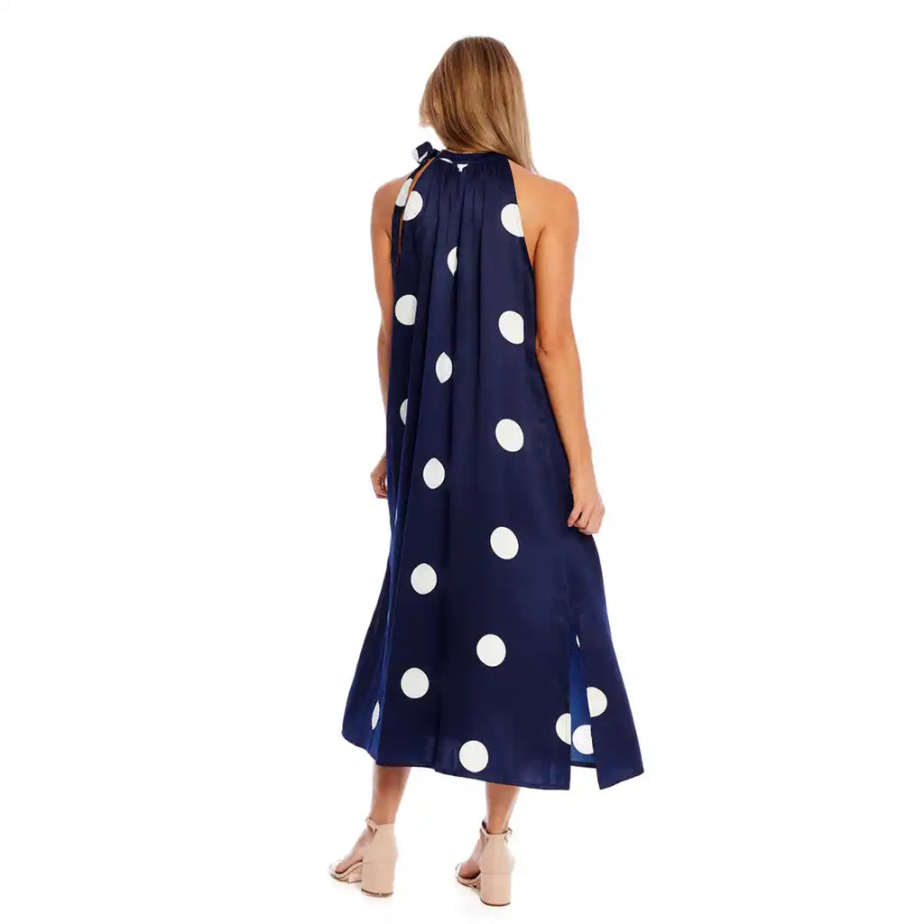 Navy Lowe Bow Tie Maxi Dress | Cornell's Country Store