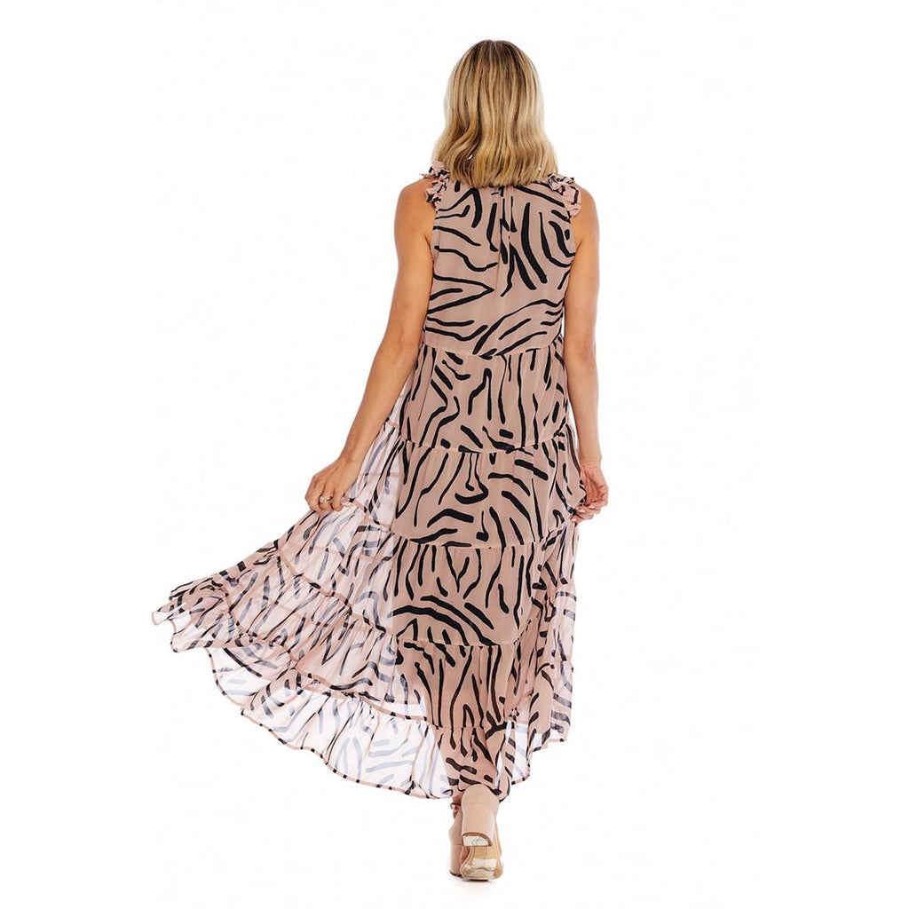 Tan Stripe Indy Maxi Dress | Cornell's Country Store