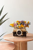 ceramic camera planter black and white vintage style vase for desk or shelf decor