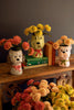 colorful ceramic puppy vases pink green grey tall dog vases for flowers decor