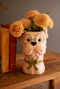 colorful ceramic puppy vases pink green grey tall dog vases for flowers decor
