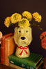 colorful ceramic puppy vases pink green grey tall dog vases for flowers decor