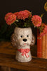 colorful ceramic puppy vases pink green grey tall dog vases for flowers decor