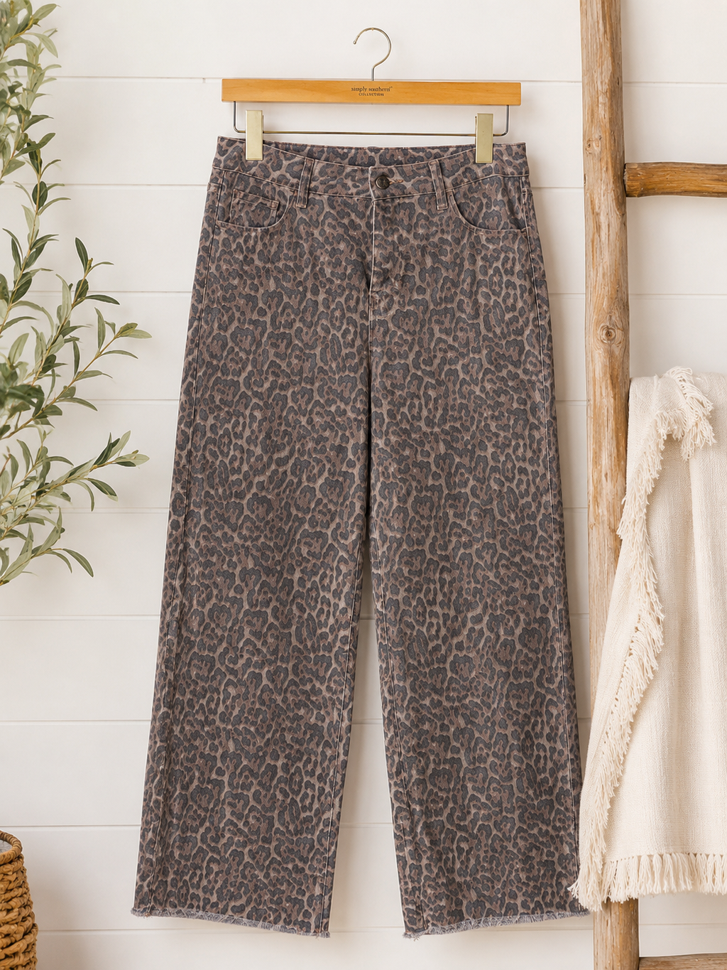 Simply Southern Leopard Denim Pants