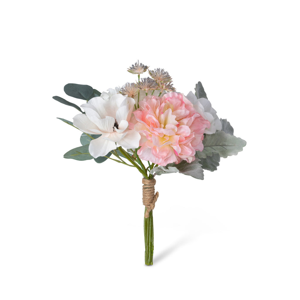 Peony and Dusty Miller Mixed Bouquet | Cornell's Country Store