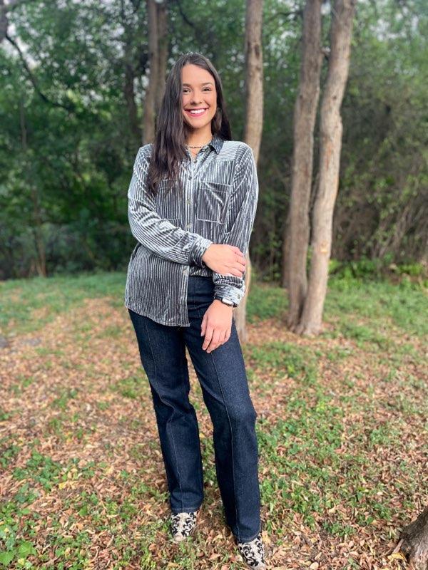 Velvet Long Sleeve Top | Cornell's Country Store