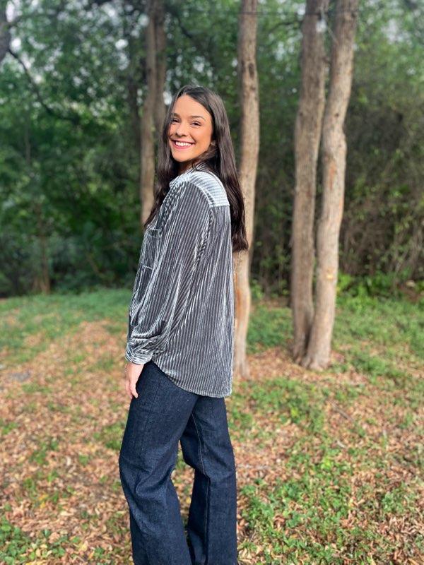 Velvet Long Sleeve Top | Cornell's Country Store