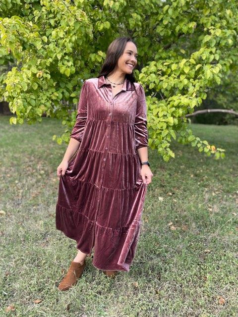 Romance Imagined Velour Dress | Cornell's Country Store