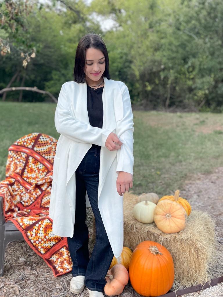 Winter White Heavenly Luxe Long Cardigan | Cornell's Country Store