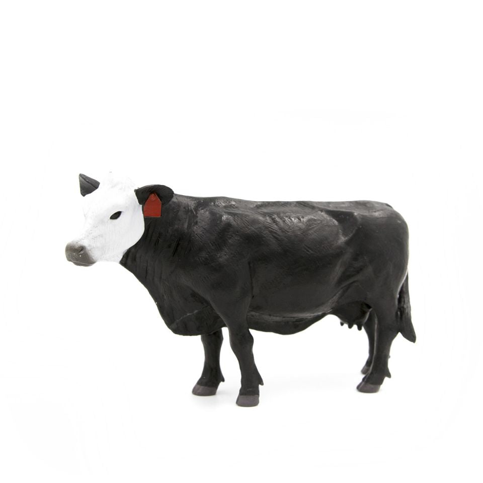 Little Buster Black Baldy Cow Toy Figure in 1/16 Scale
