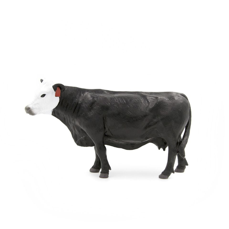 Little Buster Black Baldy Cow Toy Figure in 1/16 Scale