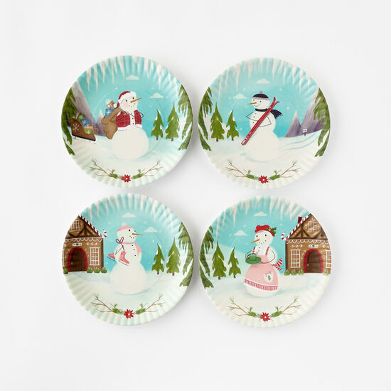 Holiday Snowman Melamine Plates | Cornell's Country Store