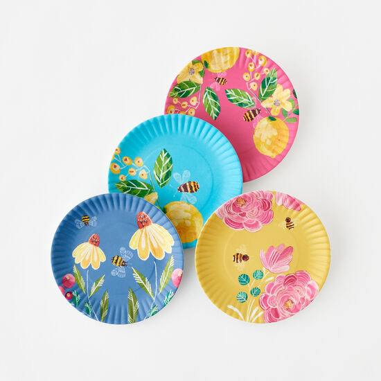 Bee & Flower Melamine Paper Plate | Cornell's Country Store
