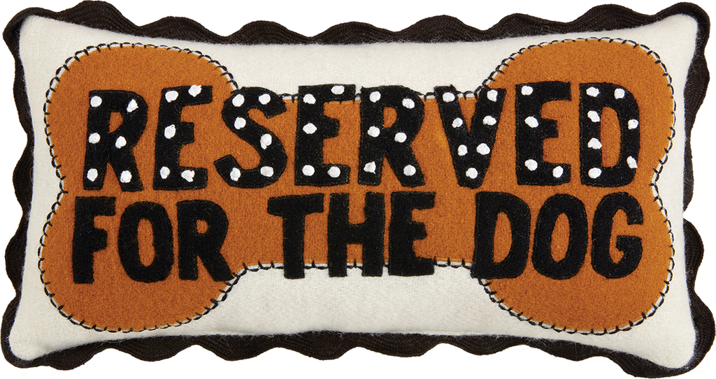 Mud Pie Mini Felted Reserved Dog Pillow | Cornell's Country Store
