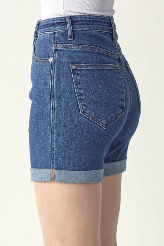 High Rise Double Rolled Up Shorts | Cornell's Country Store