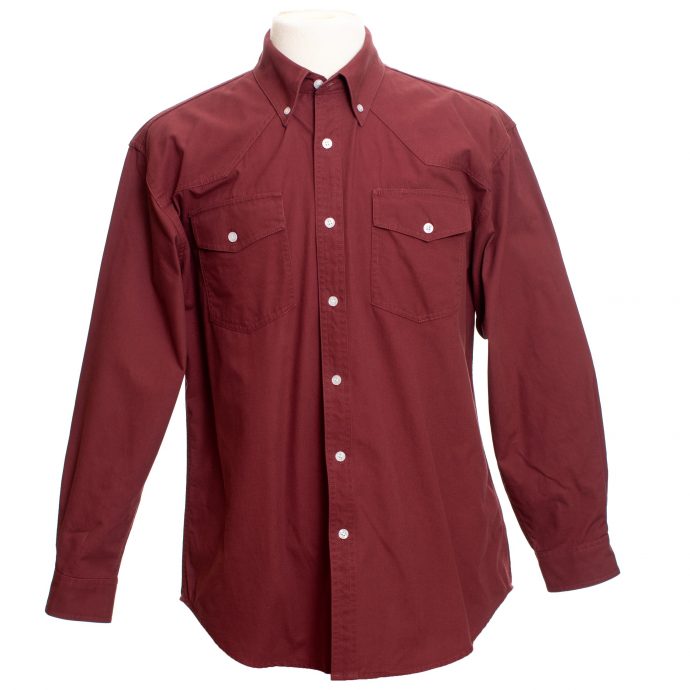 Wyoming Traders Cotton Twill Shirt - Maroon | Cornell's Country Store