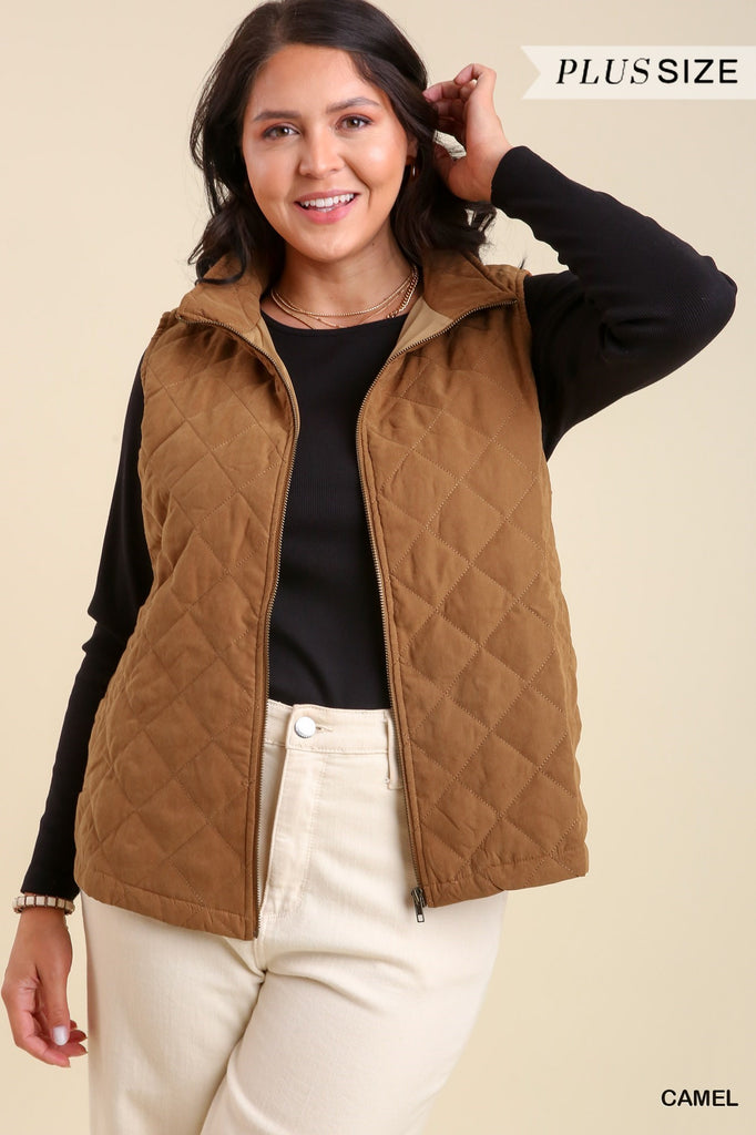 Quilted Camel Vest | Cornell's Country Store