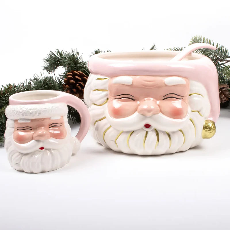 Pink Santa Punch Bowl | Cornell's Country Store